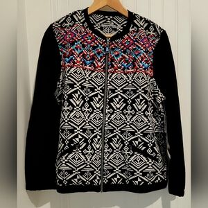 Conquer Women's Multicolored Zip Jacket/Coat/Top Size Large NWT